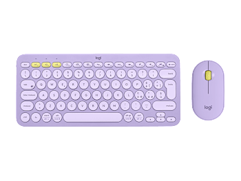 K380 MULTI-DEVICE KEYBOARD + M350 PEBBLE MOUSE - Lavender Lemonade - Italiano (Qwerty)