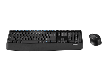 MK345 Comfort Wireless Keyboard dan Mouse Combo - Hitam - Bahasa Inggris
