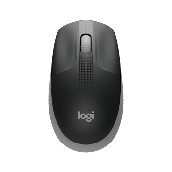M190 Full-Size Wireless Mouse - Mid Grey
