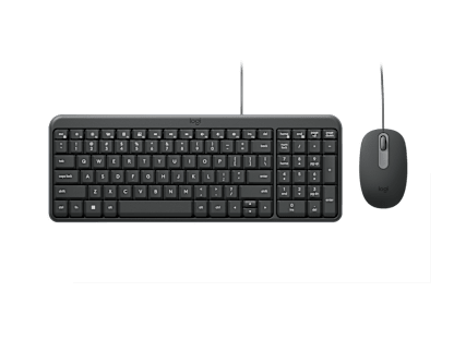 罗技MK106 有线键鼠套装 - 石墨黑 - 美国英语（QWERTY）