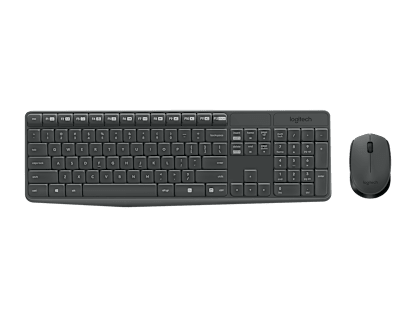 MK235 Wireless Keyboard and Mouse Combo - Grey - English US (QWERTY)