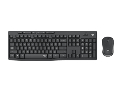 MK295 Silent Wireless Combo - Graphite - English UK (QWERTY)