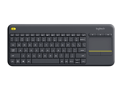TECLADO INALÁMBRICO K400 PLUS CON TOUCHPAD - Negro - Español