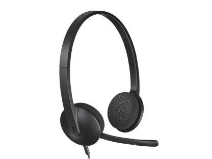 H340 USB Computer Headset - Czarny